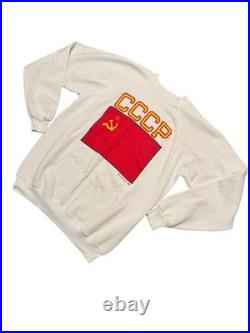 Vintage Hanes 1988 Le Pays Soviet Union CCCP Crewneck Sweatshirt Size L Rare