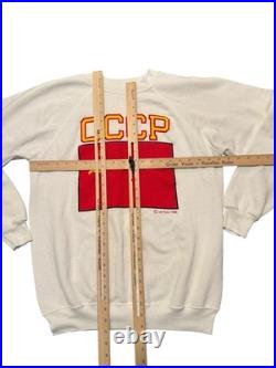Vintage Hanes 1988 Le Pays Soviet Union CCCP Crewneck Sweatshirt Size L Rare