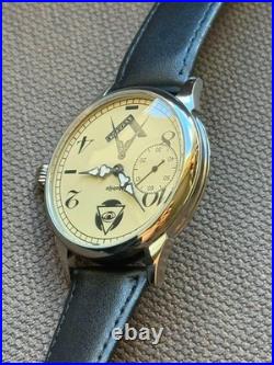 Vintage Molnija Masonic Pocket Watch Mechanical USSR Soviet Freemason Symbol Old