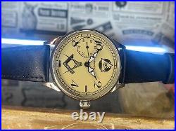 Vintage Molnija Masonic Pocket Watch Mechanical USSR Soviet Freemason Symbol Old