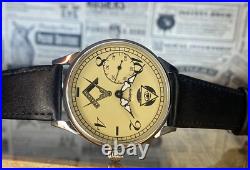 Vintage Molnija Masonic Pocket Watch Mechanical USSR Soviet Freemason Symbol Old