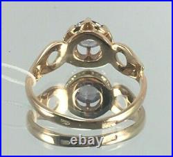 Vintage Original Soviet Rose Gold Alexandrite Ring 583 14K USSR, Solid Gold 14KT