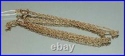 Vintage Original Soviet Rose Gold Chain 14 KT 583, Russian Gold Necklace Chain