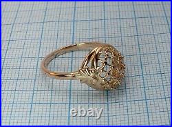 Vintage Original Soviet Rose Gold Ring 583 14K USSR, Solid Gold Ring 14K