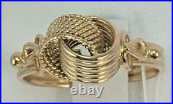 Vintage Original Soviet Rose Gold Ring UZELKI 583 14K USSR, Solid Gold 583 14K