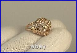 Vintage Original Soviet Russian Rose Gold Ring 583 14K USSR, Solid Gold Ring 583