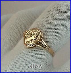 Vintage Original Soviet Russian Rose Gold Ring Cameo 583 14K USSR, Gold Ring