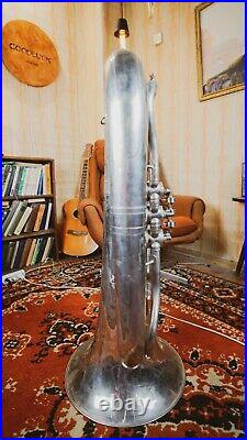 Vintage Original USSR Soviet Brass Musical Wind Instrument Tuba