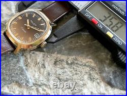 Vintage POLJOT cal. 2614.2H USSR 70s old wrist watch 17 Jewels GOLD PLATED