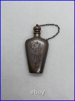 Vintage Pendant Soviet Union Sterling Silver 875 USSR Perfume Bottle 1950s