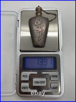 Vintage Pendant Soviet Union Sterling Silver 875 USSR Perfume Bottle 1950s