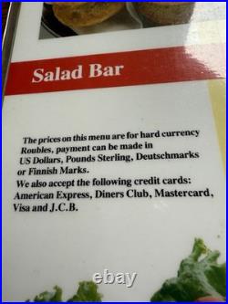 Vintage Pizza Hut Menu USSR Moscow Early 1990s Cold War Soviet Union Rare