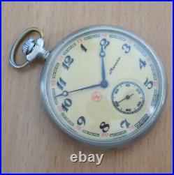 Vintage Pocket watch Molnija Molnia Soviet Union USSR CCCP Russian open face