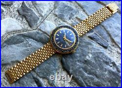 Vintage RAKETA USSR 70s Time Zones cal. 2628. H pilot wrist watch Gold Plated