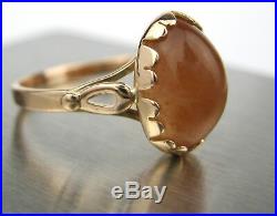 Vintage RING GOLD 583 14K Star stamp Size 7.75 Soviet Union Russian USSR 2,74g