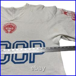 Vintage Rare CCCP #15 Khomutov Russia Hockey Soviet Union Jersey XL 80s