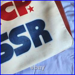 Vintage Rare CCCP USSR Soviet Union Large Red White Olympic Sports Bag 1980s