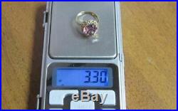 Vintage Ring Gilt Sterling Silver 875 Alexandrite Stone Antique USSR Size 5.5