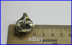 Vintage Ring Gilt Sterling Silver 875 Alexandrite Stone Antique USSR Size 7