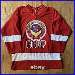 Vintage Russia Hockey Jersey FETISOV Men XL CCCP Soviet Union