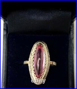 Vintage Russian Soviet Sterling Silver 875 USSR Ring Alexandrite, Women's Jewelry