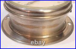 Vintage Russian USSR Soviet Union Ship Cabin Submarine Mechanical Clock Runs