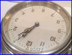 Vintage Russian USSR Soviet Union Ship Cabin Submarine Mechanical Clock Runs