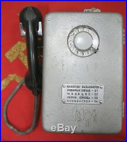 Vintage STREET payphone PHONE 1989 PAST CENTURY Soviet Union USSR