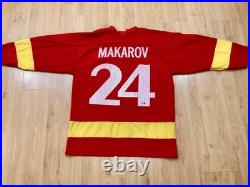 Vintage Sergei Makarov CCCP Signed Autographed Hockey Jersey Russia Soviet Union