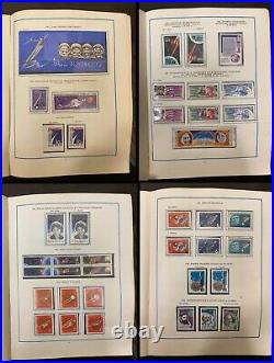 Vintage Soviet Postage Stamp Album SPACE COSMOS USED STAMPS USSR