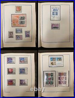 Vintage Soviet Postage Stamp Album SPACE COSMOS USED STAMPS USSR