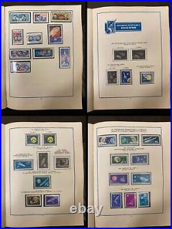 Vintage Soviet Postage Stamp Album SPACE COSMOS USED STAMPS USSR