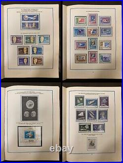 Vintage Soviet Postage Stamp Album SPACE COSMOS USED STAMPS USSR