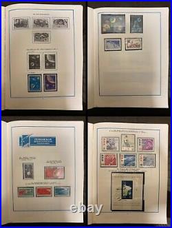 Vintage Soviet Postage Stamp Album SPACE COSMOS USED STAMPS USSR