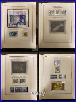 Vintage Soviet Postage Stamp Album SPACE COSMOS USED STAMPS USSR