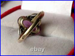 Vintage Soviet Russian Sterling Silver 875 Ring Alexandrite, Women's Jewelry 8.5
