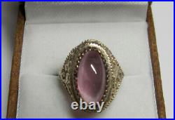 Vintage Soviet Russian Sterling Silver 875 Ring Amethyst, Womens Jewelry Size 8.5
