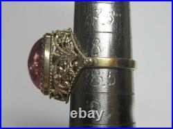 Vintage Soviet Russian Sterling Silver 875 Ring Amethyst, Womens Jewelry Size 8.5