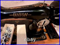 Vintage Soviet USSR UNION Handcrank Portable Sewing Machine PMZ Kalinin 50, s