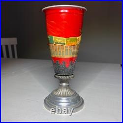Vintage Soviet Union Metal Cup Goblet USSR CCCP Propaganda Collectible