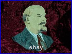 Vintage Soviet Union Russian Russia Ukraine USSR Large Velvet Red Flag Banner