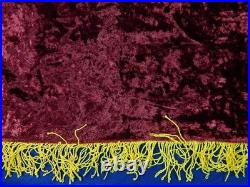 Vintage Soviet Union Russian Russia Ukraine USSR Large Velvet Red Flag Banner