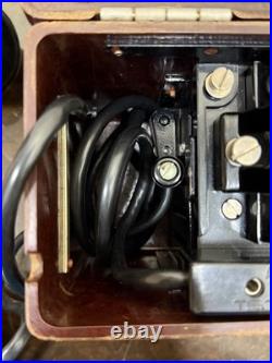 Vintage Soviet Union TAI-43-P Military Field PHONE in Bakelite box USSR, 1966s