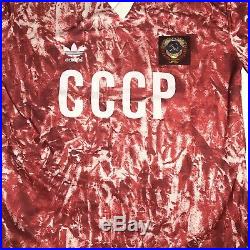 Vintage Soviet Union USSR 1988 Futbol/Soccer Adidas Jersey Size L
