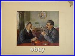 Vintage Soviet Union USSR Joseph Stalin Socialist realism art historical print