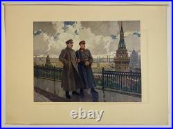 Vintage Soviet Union USSR Joseph Stalin Socialist realism art historical print