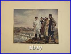 Vintage Soviet Union USSR Joseph Stalin Socialist realism art historical print