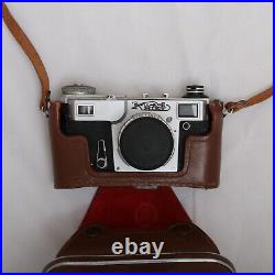 Vintage Soviet Union USSR Kiev Ukraine 35mm Rangefinder Photo Film Camera W Case