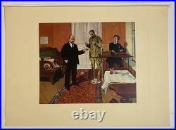 Vintage Soviet Union USSR Lenin Marx Socialist realism art historical print