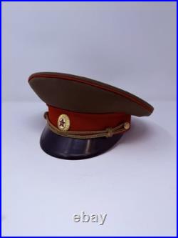 Vintage Soviet Union USSR Russian Military Officers Visor Cap Hat Cold War Era